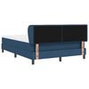 vidaXL Lit &agrave; ressorts avec matelas Bleu 140 x 190 cm tissu