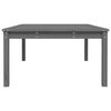 vidaXL Table de jardin gris 121x82,5x45 cm bois massif de pin