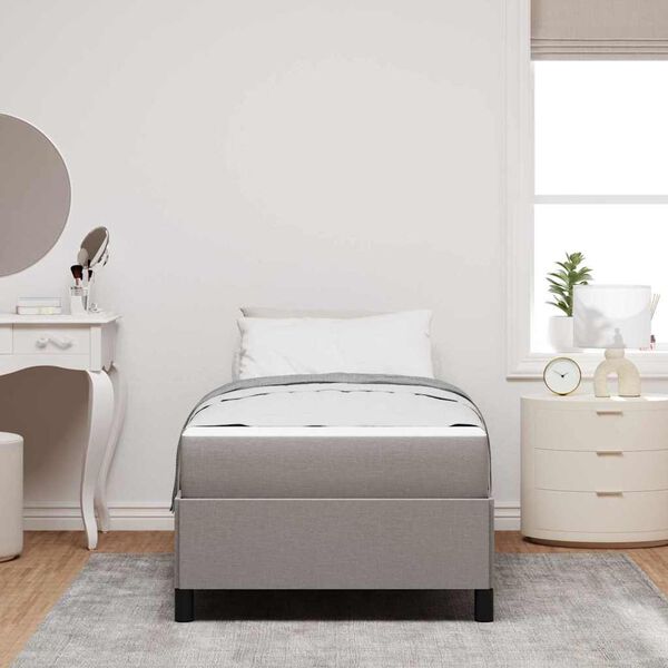 vidaXL Lit &agrave; ressorts Taupe 80 x 200 cm tissu