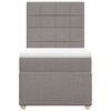 vidaXL Sommier &agrave; lattes de lit avec matelas Taupe 90x200 cm Tissu