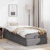 VidaXL Cadre de lit ottoman avec matelas gris 80x200 cm similicuir