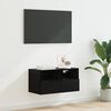 vidaXL Meuble TV mural Ch&ecirc;ne noir 60 x 30 x 30 cm Bois d'ing&eacute;nierie