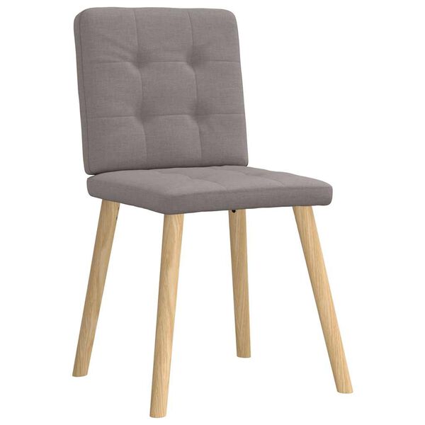 vidaXL Chaises &agrave; manger lot de 4 taupe tissu