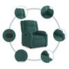 vidaXL Fauteuil inclinable Vert fonc&eacute; Tissu