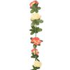 vidaXL Guirlandes de fleurs de No&euml;l 6 pcs rose et champagne 240 cm