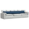 vidaXL Coussins de canap&eacute; 2 pcs Bleu 200 x 40 cm tissu