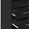 vidaXL Armoire de rangement noir 70x42,5x225 cm bois d'ing&eacute;nierie
