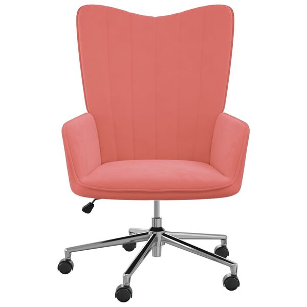 vidaXL Chaise de relaxation Rose Velours
