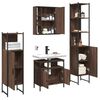 vidaXL Ensemble d'armoires de salle de bain 4 pcs ch&ecirc;ne marron