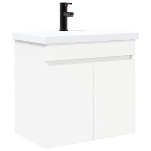 vidaXL Meuble de salle de bain avec robinet Blanc 61 x 40 x 74,5 cm