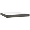 vidaXL Sommier &agrave; lattes de lit matelas et LED Gris fonc&eacute; 160x200 cm