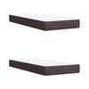 vidaXL Sommier &agrave; lattes de lit avec matelas Marron fonc&eacute; 200x200 cm