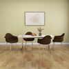 vidaXL Chaises &agrave; manger lot de 4 marron fonc&eacute; tissu