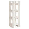 vidaXL Biblioth&egrave;que/S&eacute;parateur de pi&egrave;ce Blanc 41x35x125 cm Pin solide
