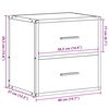vidaXL Tables de chevet murales 2 pcs noir 40x31x39,5 cm