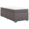 vidaXL Sommier &agrave; lattes de lit avec matelas Gris 90x200 cm Similicuir