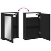 vidaXL Armoire &agrave; miroir de salle de bain noir bois d'ing&eacute;nierie
