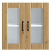 vidaXL Armoire murale de cuisine avec porte vitr&eacute;e "Lucca" Ch&ecirc;ne artisanal Bois d'ing&eacute;nierie
