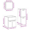 vidaXL Ensemble de meubles de salle de bain 3 pcs gris b&eacute;ton