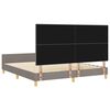 vidaXL Cadre de lit avec t&ecirc;te de lit Taupe 180 x 200 cm tissu