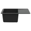 vidaXL &Eacute;vier Noir 560 x 460 mm 80% Quartz et 20% R&eacute;sine