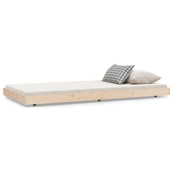vidaXL Cadre de lit sans matelas 75x190 cm bois de pin massif