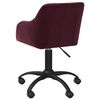 vidaXL Chaise pivotante de salle &agrave; manger Violet Tissu