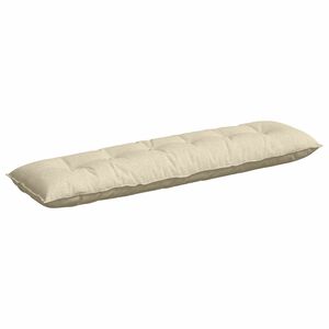vidaXL Coussin de Dos Cr&egrave;me 180 x 19 x 50 cm tissu