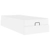vidaXL Cadre de lit avec matelas avec matelas 2 pcs Blanc PVC