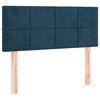 vidaXL Sommier &agrave; lattes de lit et matelas Bleu fonc&eacute; 80x200 cm Velours