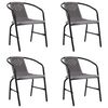 vidaXL Chaises de jardin lot de 4 Rotin plastique et acier 110 kg