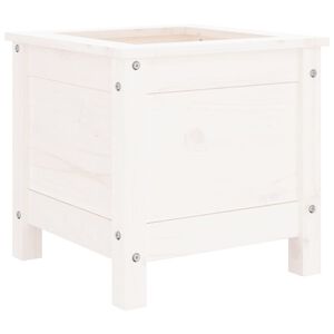 vidaXL Jardini&egrave;re blanc 40x40x39 cm bois massif de pin
