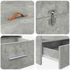 vidaXL Cadre de lit avec rangement avec tiroir Gris béton 180 x 200 cm