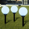 vidaXL Lampes d'all&eacute;e &agrave; LED 3 pcs 20 cm avec piquet de sol