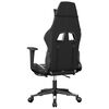 vidaXL Chaise de jeu avec repose-pied Noir et blanc Similicuir