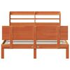 vidaXL Cadre de lit avec stockage 2 pcs Cire marron Bois de Pin Massif