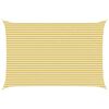 vidaXL Voile d'ombre Jaune et blanc 4 x 7 m HDPE