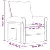 vidaXL Fauteuil inclinable Gris fonc&eacute; Tissu