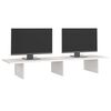 vidaXL Support de moniteur Blanc 100x27x15 cm Bois de pin solide