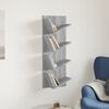 vidaXL Biblioth&egrave;que murale 4 niveaux sonoma gris 33x16x90 cm