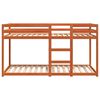vidaXL Lit superposé sans matelas cire marron 80x200 cm pin massif