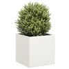vidaXL Jardini&egrave;re blanc 40x40x40 cm acier lamin&eacute; &agrave; froid