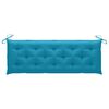 vidaXL Banc Batavia avec coussin bleu clair 150 cm Bois de teck massif