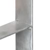 vidaXL Piquets de cl&ocirc;ture 6 pcs Argent&eacute; 12x6x60 cm Acier galvanis&eacute;