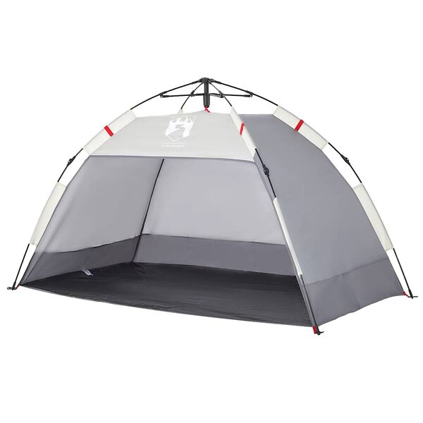 vidaXL Tente de plage 2 personnes gris lib&eacute;ration rapide imperm&eacute;able