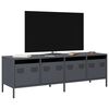 vidaXL Meuble TV anthracite 135x39x43,5 cm acier lamin&eacute; &agrave; froid