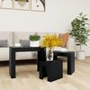 vidaXL Tables basses gigognes 3 pcs noir bois d'ing&eacute;nierie