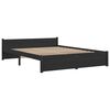 vidaXL Cadre de lit sans matelas noir bois massif 140x190 cm