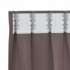 vidaXL Rideaux occultants avec anneaux 2 pcs Marron fonc&eacute; 260 x 140 cm