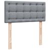 vidaXL Sommier &agrave; lattes de lit et matelas Gris clair 90x190 cm Tissu